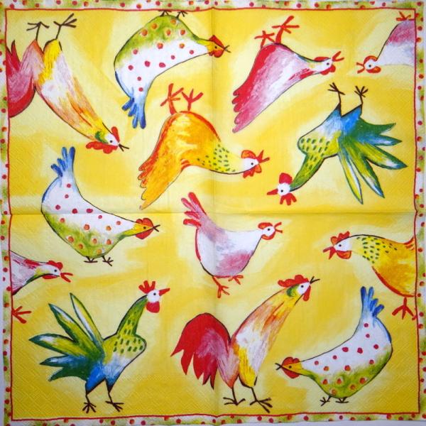012 Rooster,  Hen - 3 ply - (yellow) - Ihr